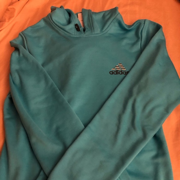 Adidas women’s hoodie sweatshirt-teal with front pocket - Picture 1 of 7
